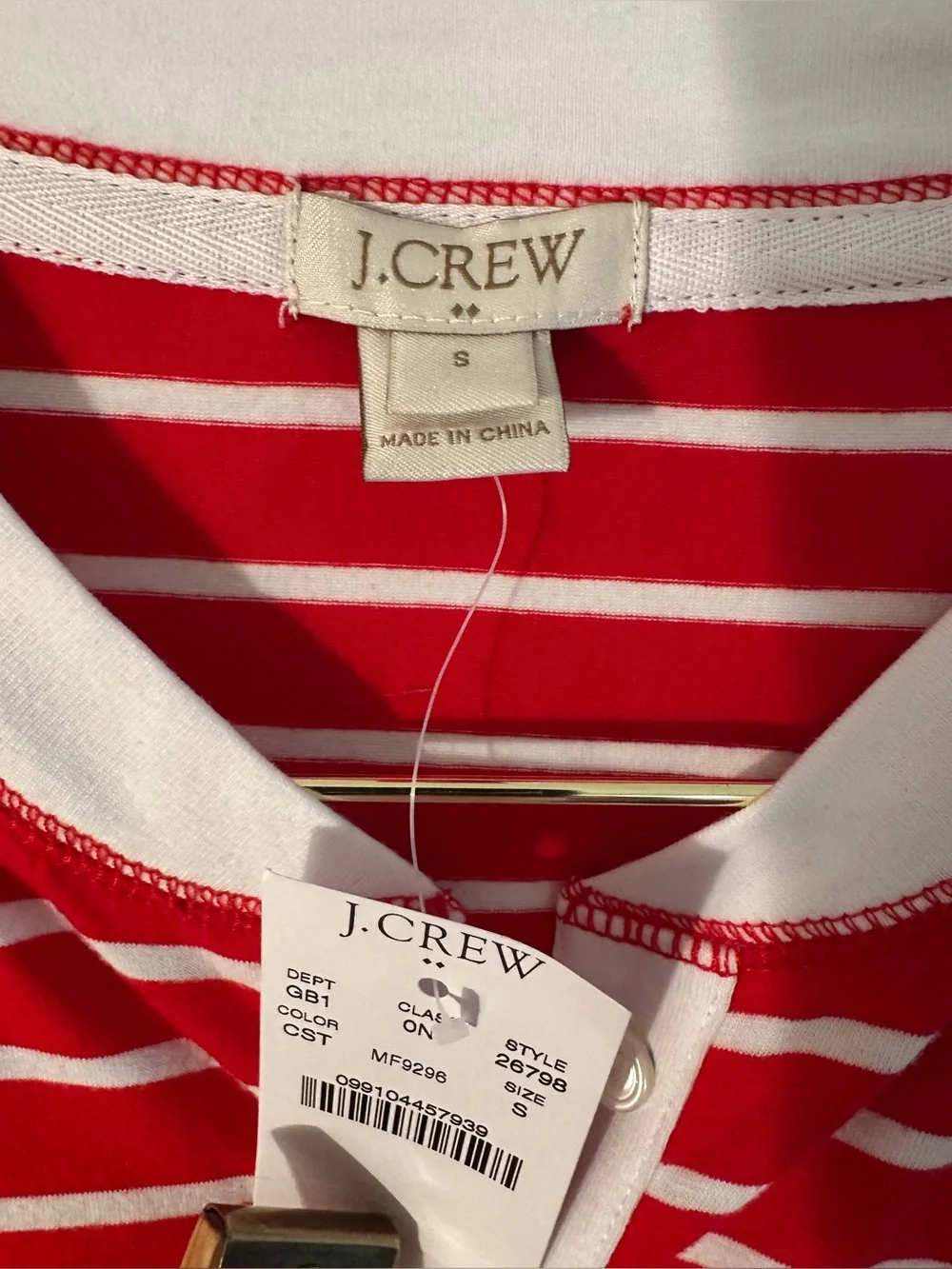 J. CREW Sm Christmas Red White Stripe Cotton Union Suit Onesie Pajamas Lounge